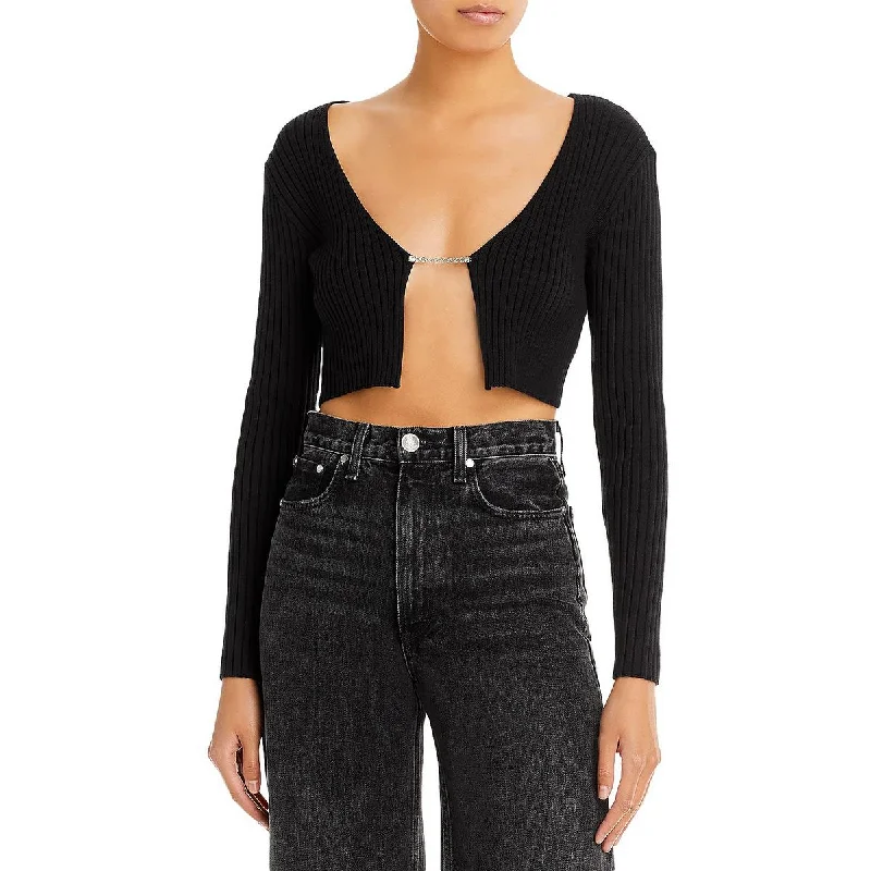 Fore Womens Embellished Short Crop Sweater