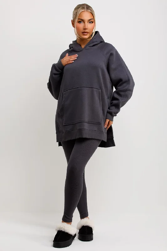 Hoodie And Leggings Set Charcoal