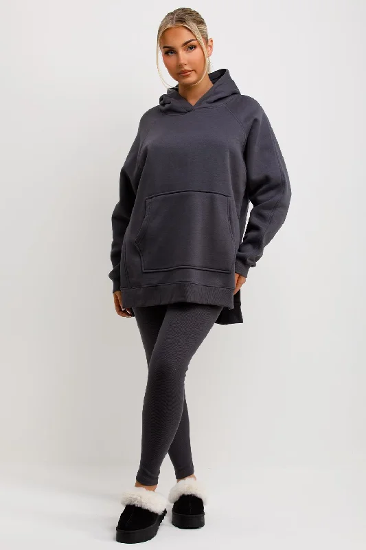 Hoodie And Leggings Set Charcoal