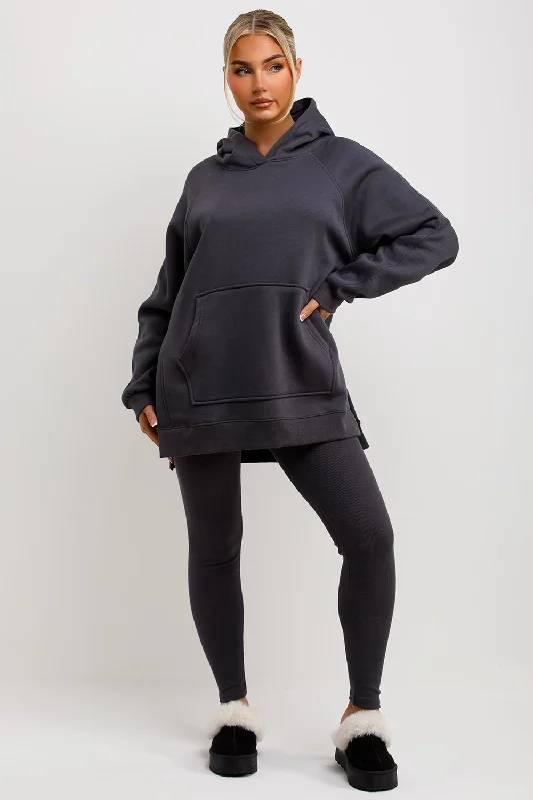 Hoodie And Leggings Set Charcoal