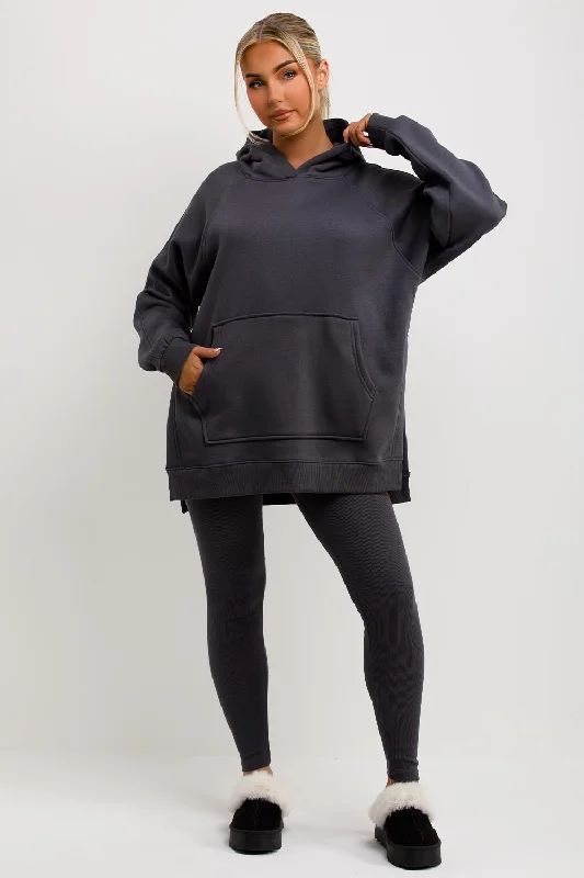 Hoodie And Leggings Set Charcoal