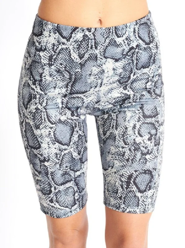 Snake Print Biker Shorts