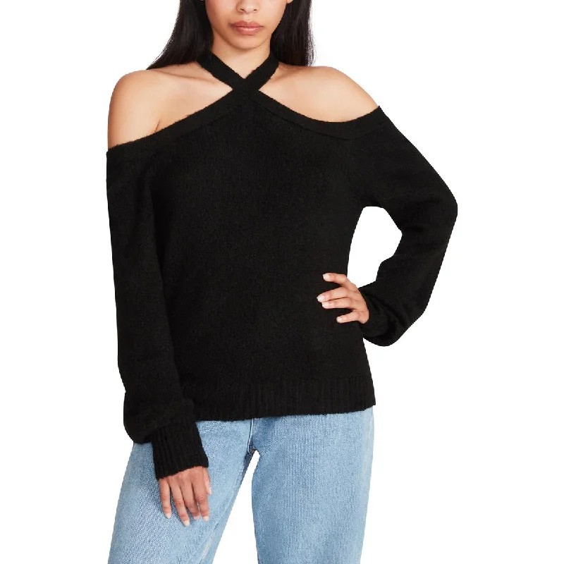 Steve Madden Women's Knit Long Sleeve Halter Sweater