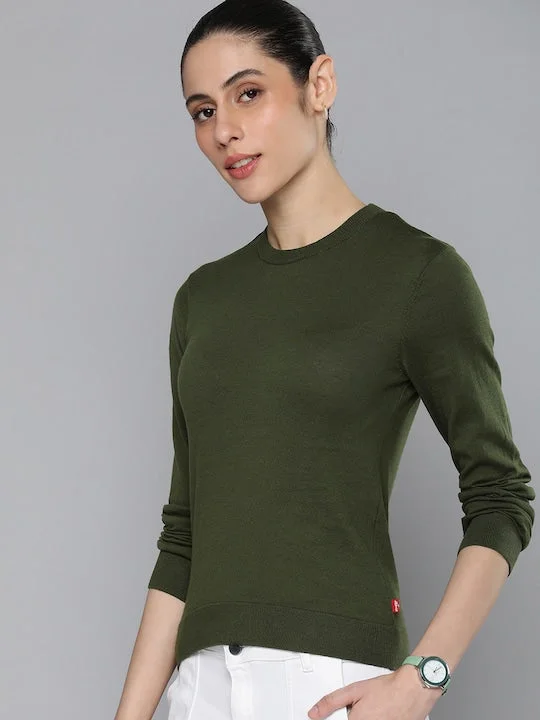 Women's Solid Round Neck Sweater