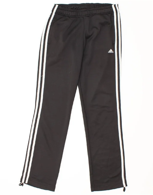 ADIDAS Womens Climalite Tracksuit Trousers UK 4/6 XS Black Polyester