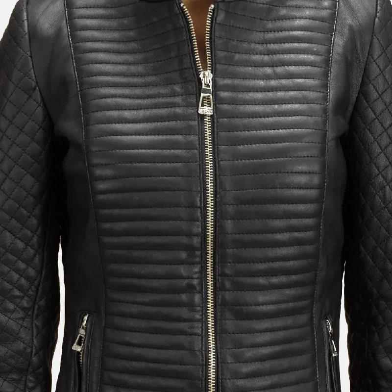 Black Biker Jacket For Women