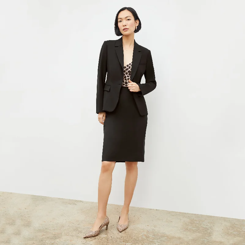 Cobble Hill Skirt - Washable Wool Twill :: Black