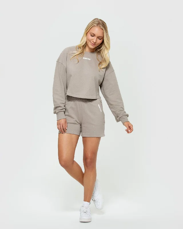 Comfort Cropped Crew Neck | Buff