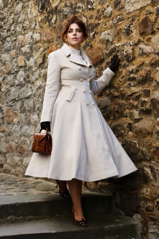 Double breasted Beige wool coat 3158