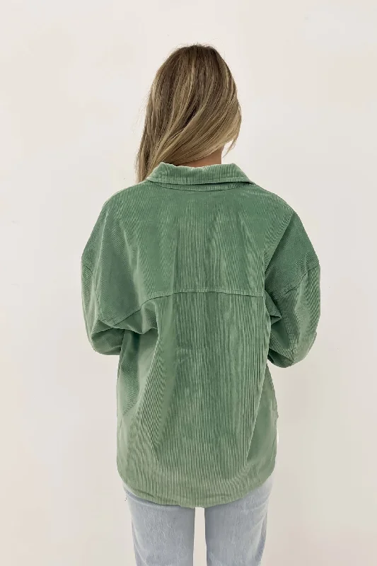 Emma Cord Shacket Sage