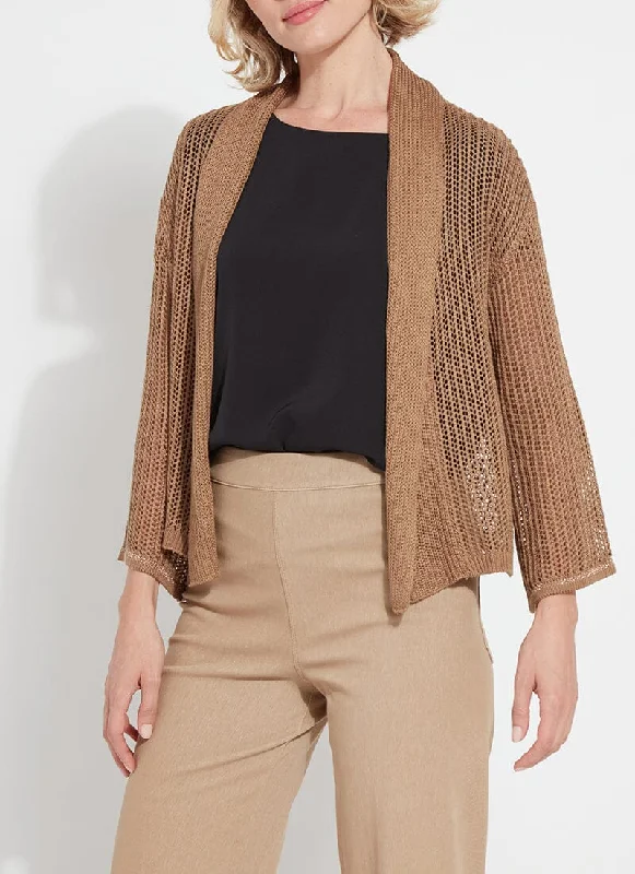 Harper Linen Mesh Cardigan