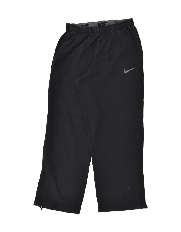 NIKE Womens Dri Fit Tracksuit Trousers UK 18 XL Black Polyester