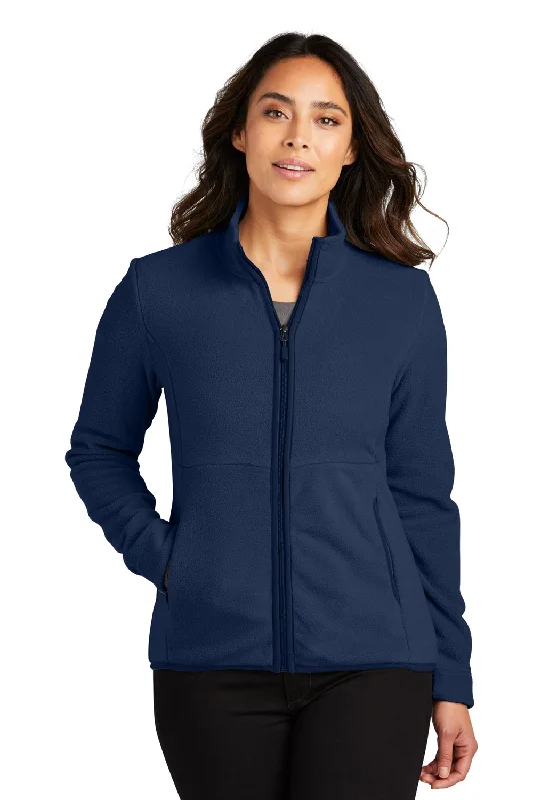 Port Authority Womens Connection Pill Resistant Fleece Full Zip Jacket - River Navy Blue