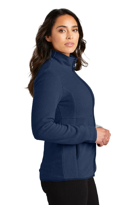 Port Authority Womens Connection Pill Resistant Fleece Full Zip Jacket - River Navy Blue