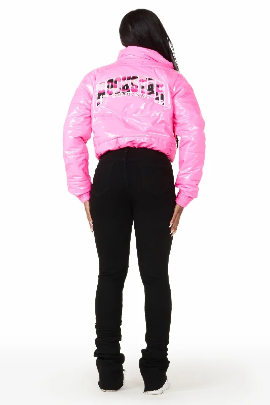 Keepin' Secrets Fuchsia Puffer Jacket