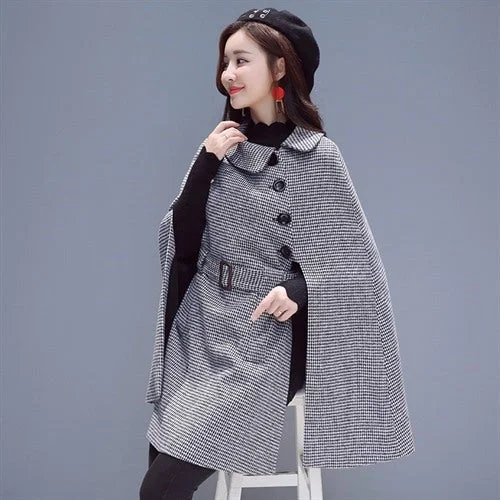 Shawl cloak woolen coat