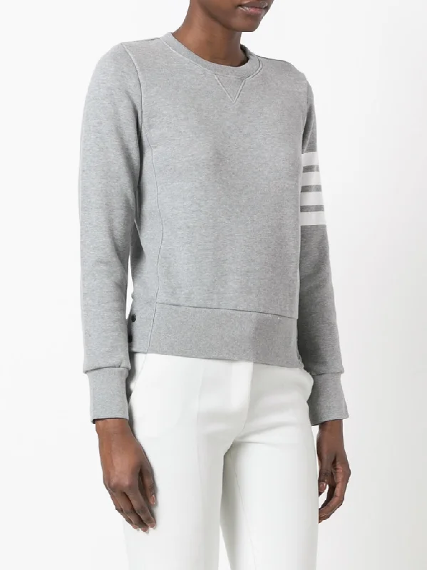 THOM BROWNE Women Classic Sweatshirt In Classic Loop With Engineered 4 Bar