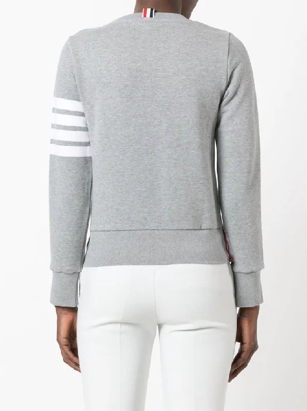 THOM BROWNE Women Classic Sweatshirt In Classic Loop With Engineered 4 Bar