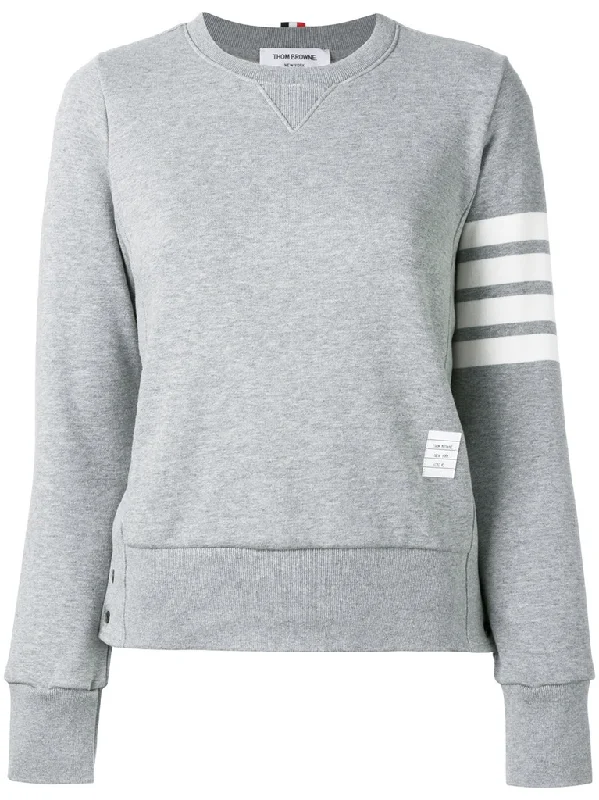 THOM BROWNE Women Classic Sweatshirt In Classic Loop With Engineered 4 Bar