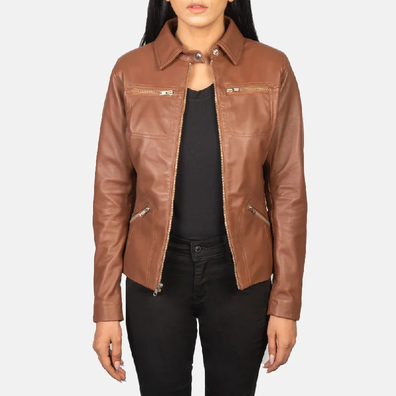 Tomachi Brown Leather Jacket – Boneshia