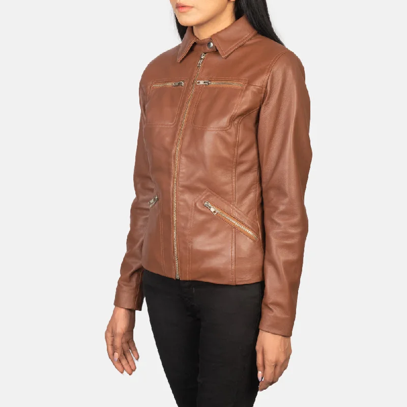 Tomachi Brown Leather Jacket – Boneshia