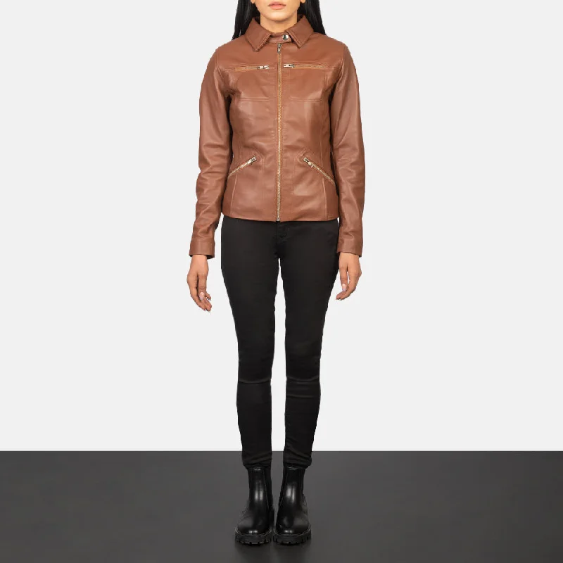 Tomachi Brown Leather Jacket – Boneshia