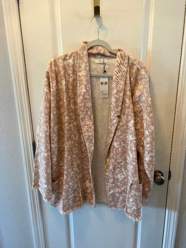 Boheme Paisley Blazer Women's Size Large Cream