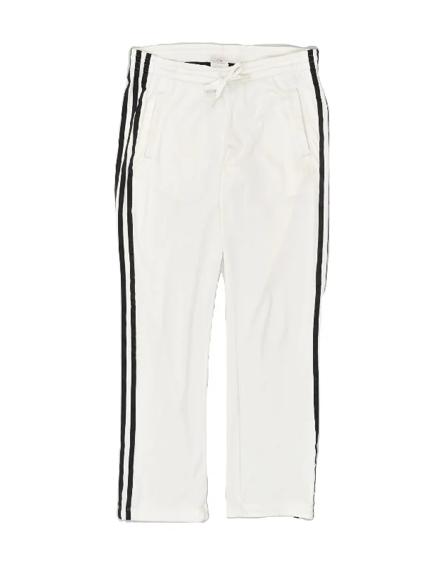 ADIDAS Womens Tracksuit Trousers UK 4/6 XS White Polyester