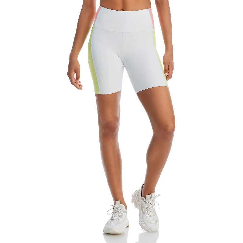 Aqua Womens Colorblock Contrast Bike Short