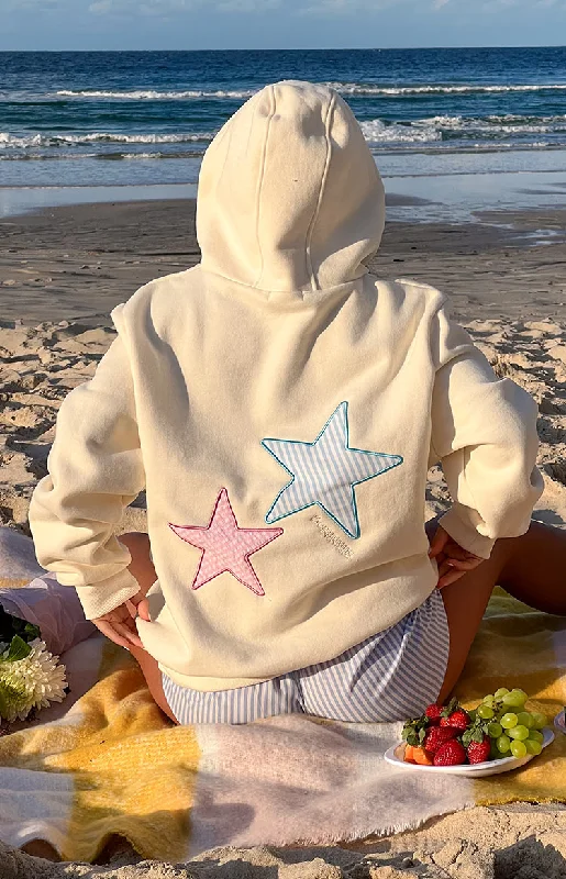 Beginning Cream Star Hoodie