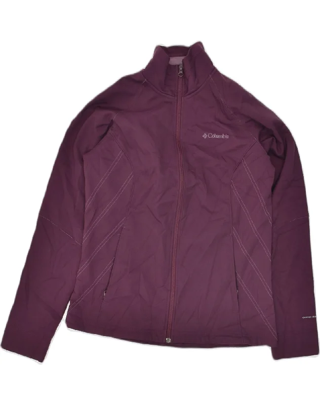 COLUMBIA Womens Omni-Shield Tracksuit Top Jacket UK 14 Medium Burgundy