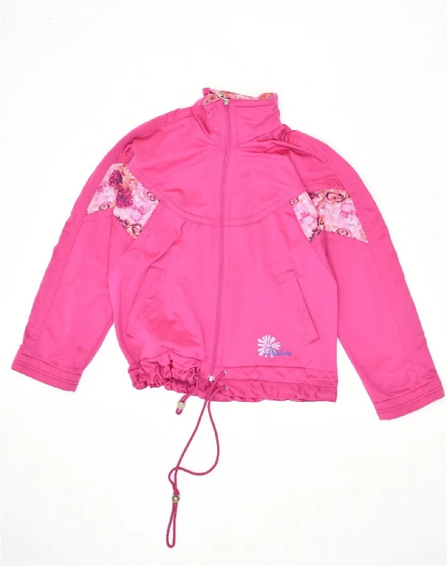 DIADORA Womens Tracksuit Top Jacket EU 32 2XS Pink Patchwork Polyester