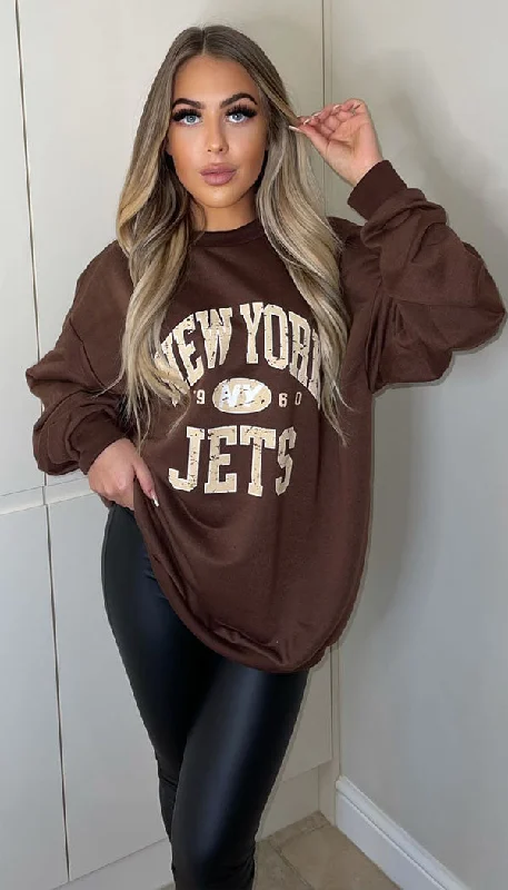 NEW YORK JETS Oversized Long Sleeved Sweater