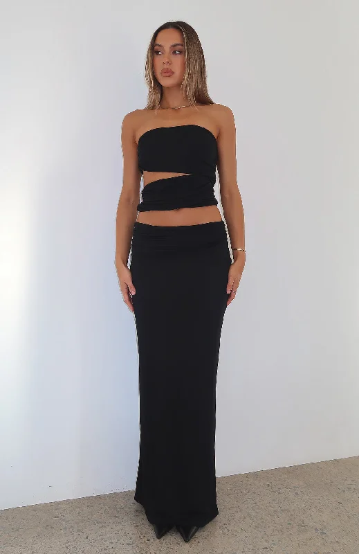 Party Time Maxi Skirt Black