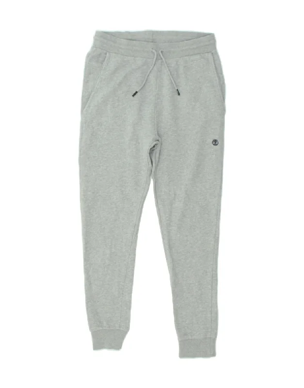 TIMBERLAND Womens Tracksuit Trousers Joggers UK 10 Small Grey Cotton