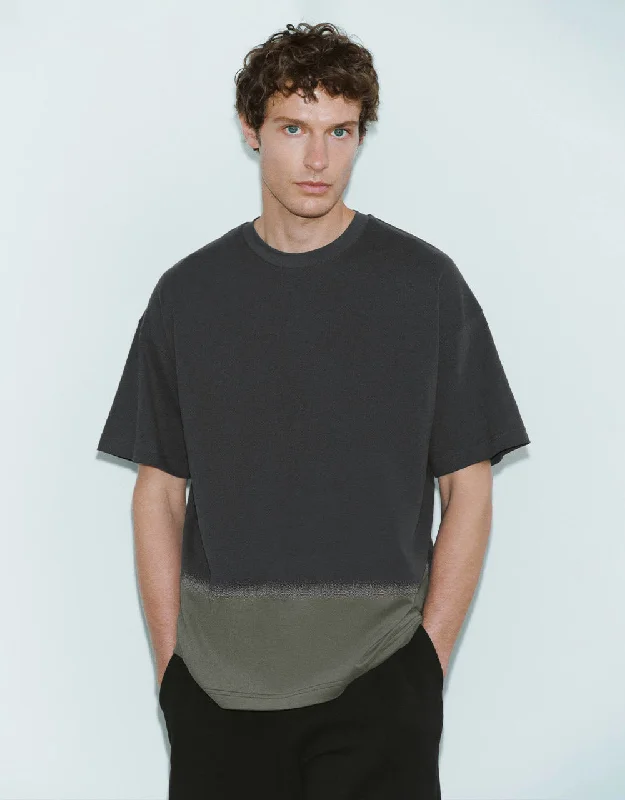 Crew Neck Loose A-Line T-Shirt