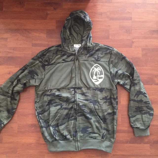 Guam Palm Camo Mens Track Jackets