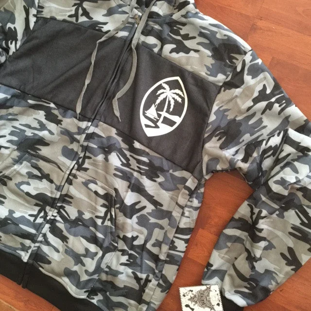 Guam Palm Camo Mens Track Jackets