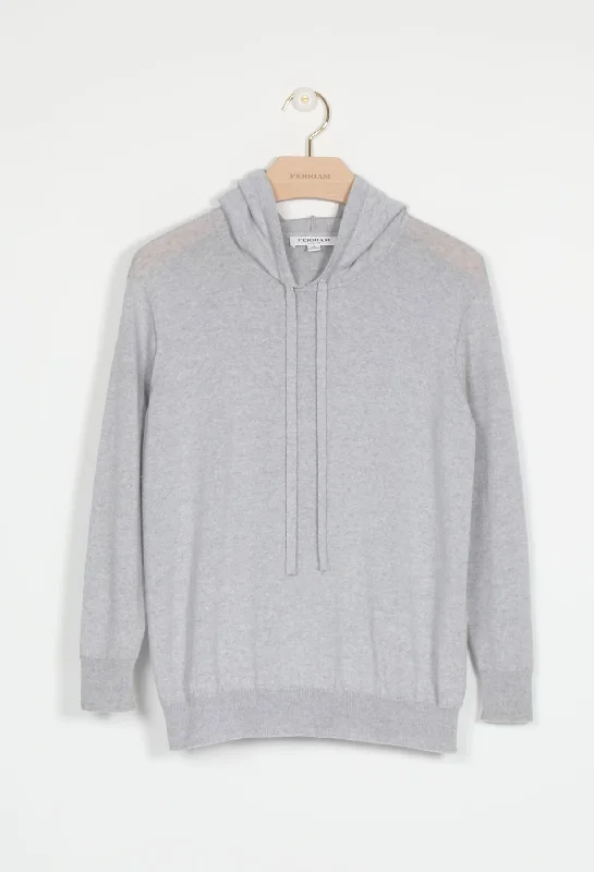 Merino Hoodie - Silver