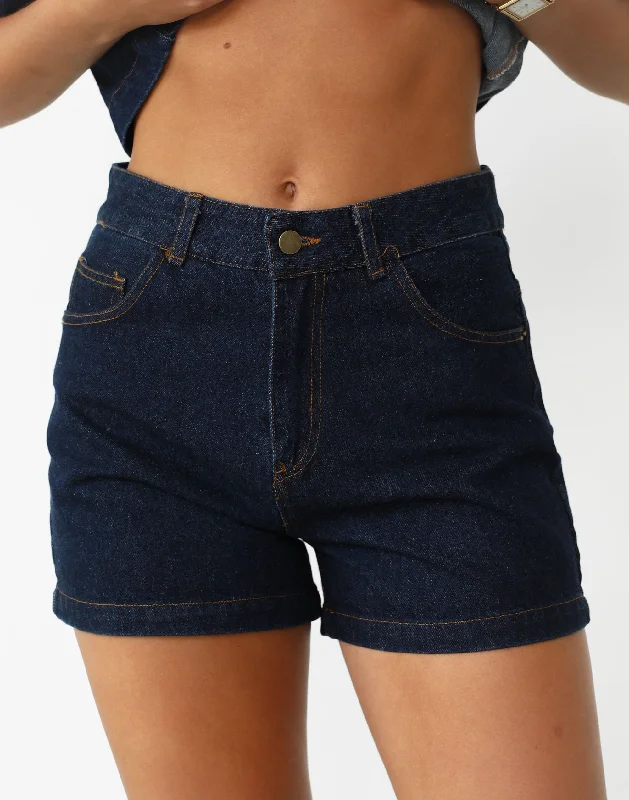 Raina Denim Shorts (Dark Denim)