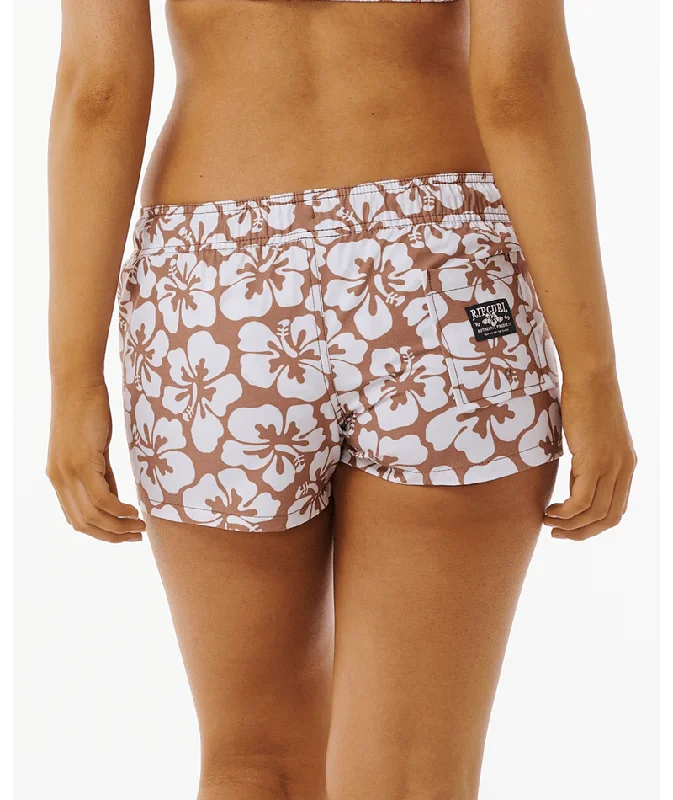 Rip Curl Hibiscus Heat 3 Volley Boardshorts-Brown