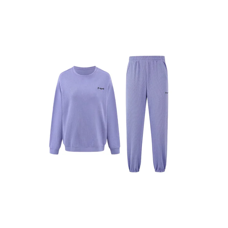 Stacey Solid Color Sweatshirt Sweatpants Matching Set