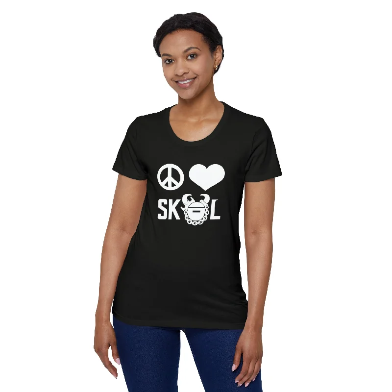 Women's Organic T - Peace & Love