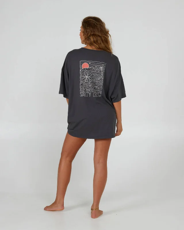 Joy Cover Up Tee - Charcoal