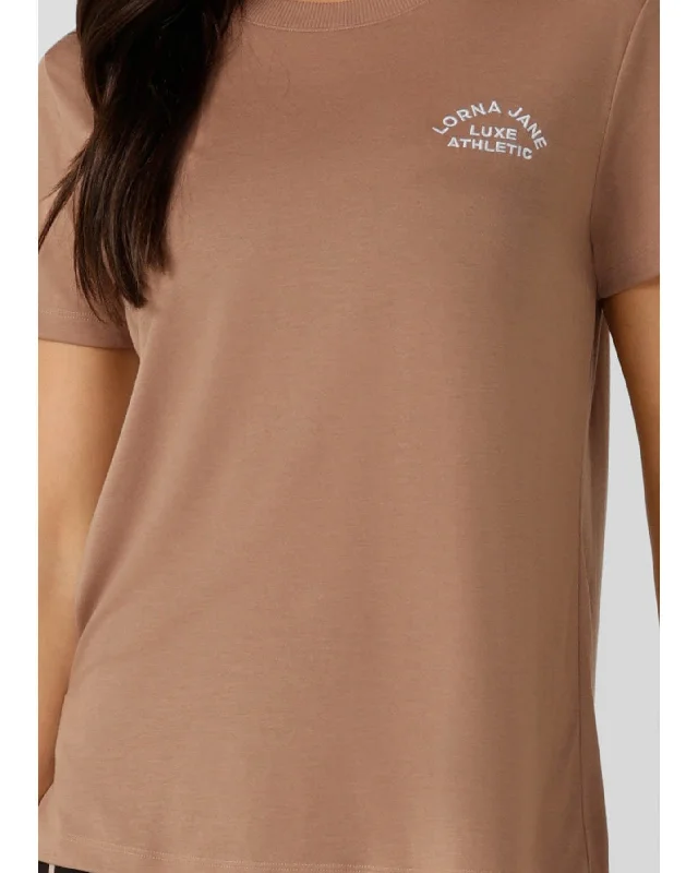 Lorna Jane Lotus T Shirt - Walnut