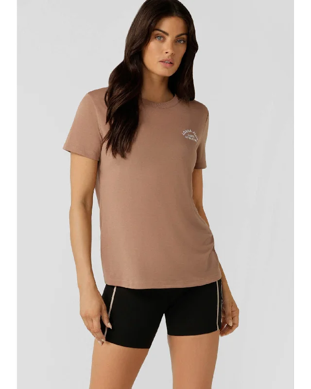 Lorna Jane Lotus T Shirt - Walnut