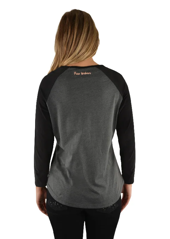 P2W2598566 Pure Western Women's Rhumer LS Raglan