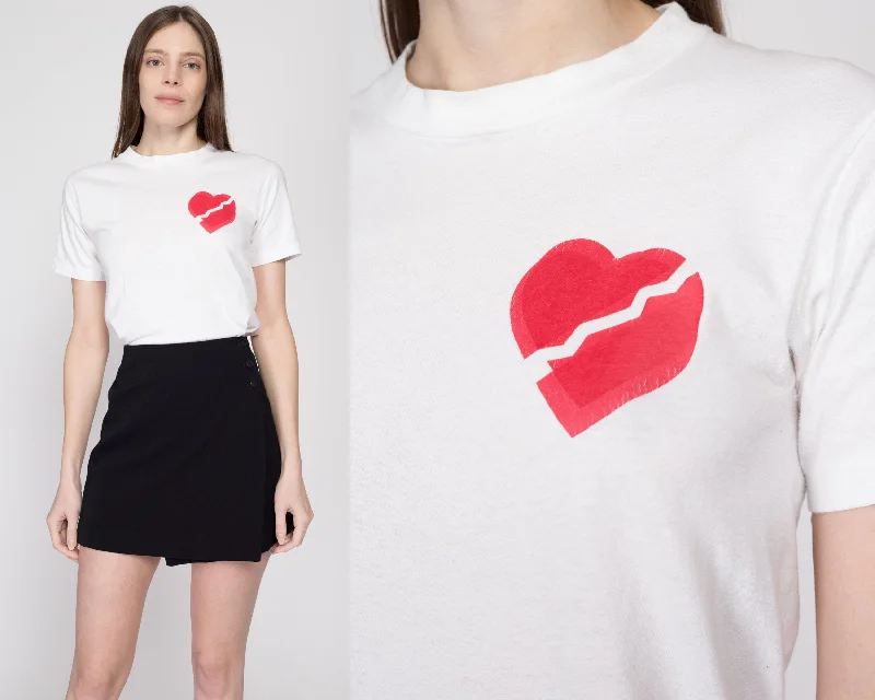 Small 80s Broken Heart Graphic Tee