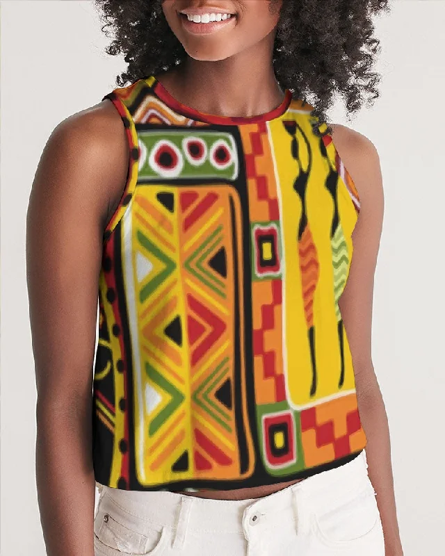 AKH African Mural Art Women's Cropped Tank