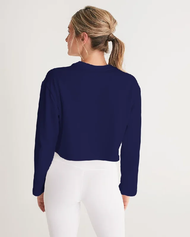 AKH Navy Blue Women's Cropped Sweatshirt